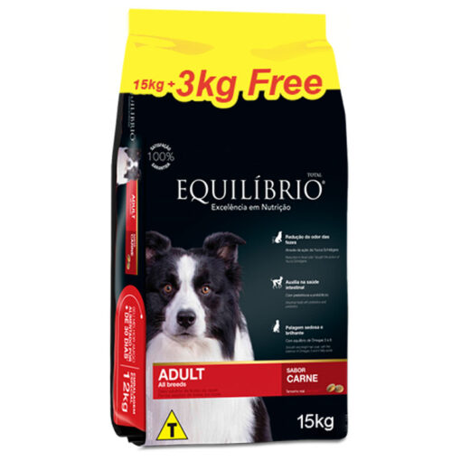 Equilibrio Perro Adulto Razas Medianas Sabor Carne - 18 Kg