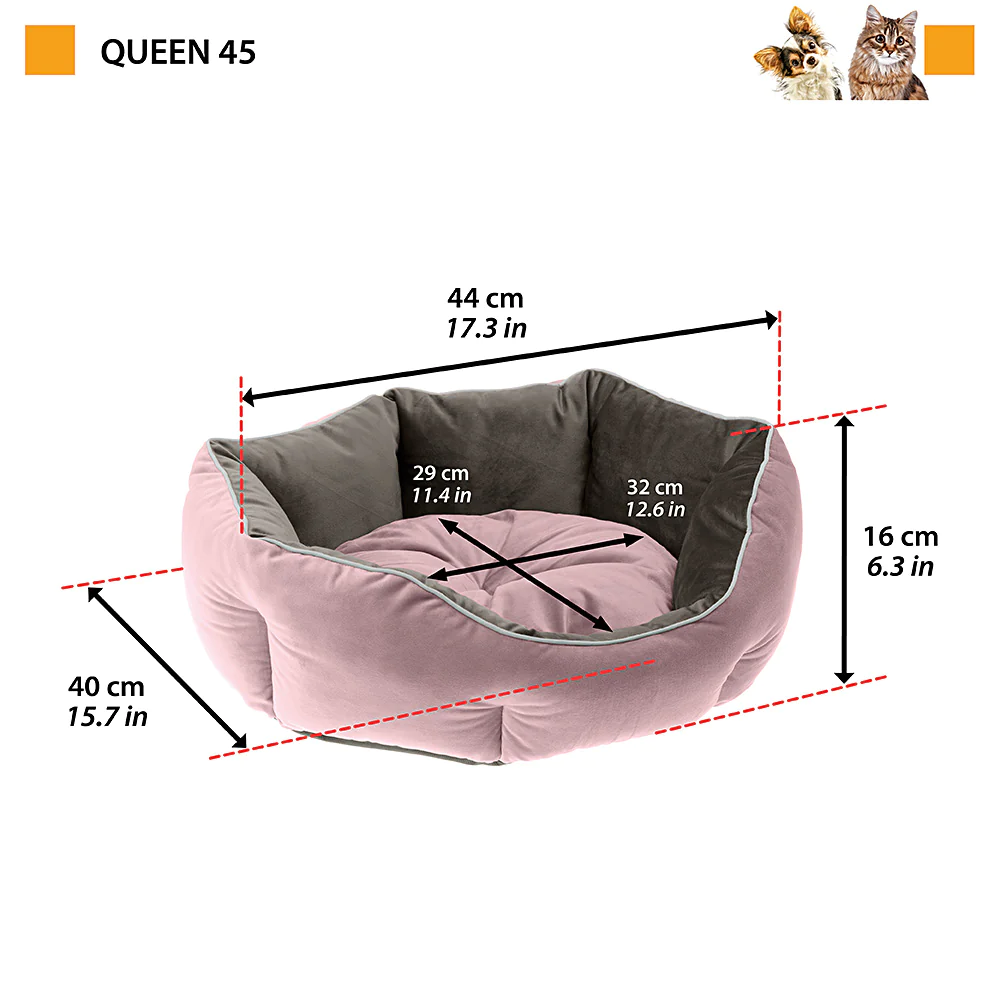 Sofá de terciopelo para perros Queen - Imagen 5
