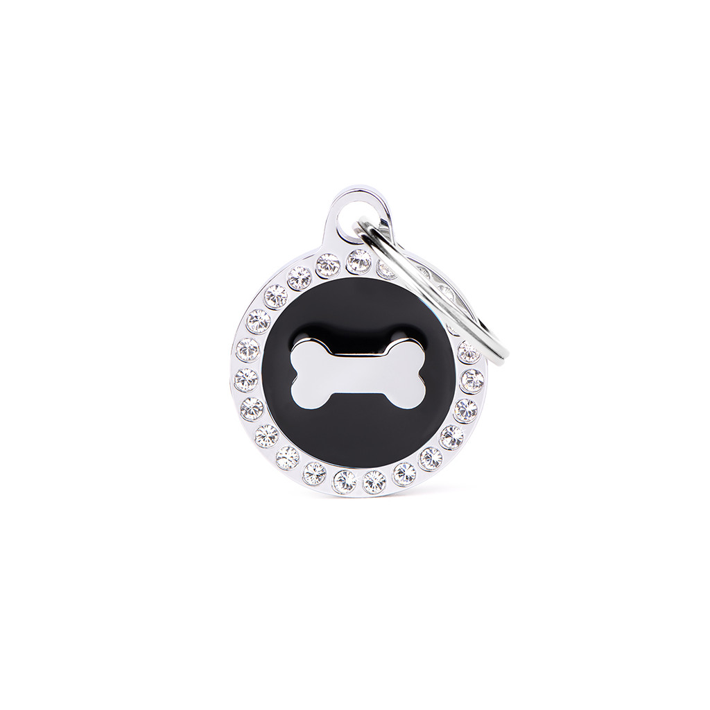 Circulo Pequeno Negro Hueso Glam