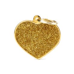 Cuore L Glitter Oro Shine