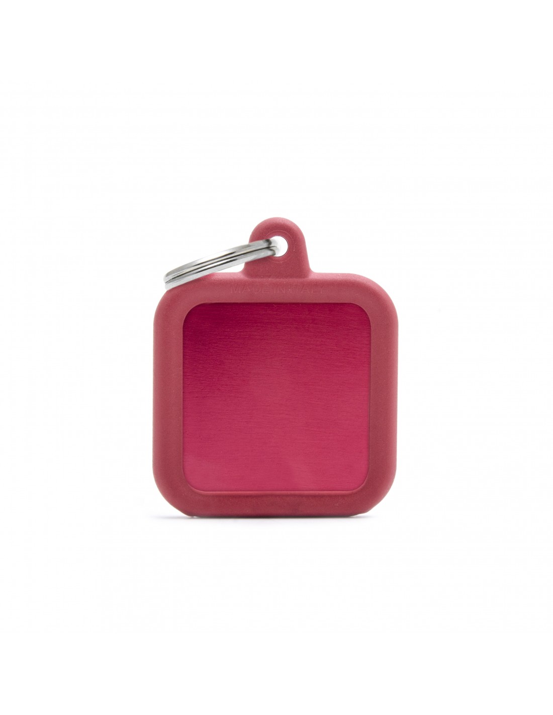 Quadrato Alluminio Rosso Gomma Rossa Hushtag