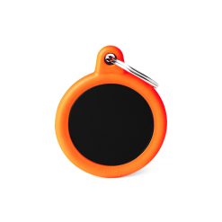 Circulo Negro Aluminio Goma Naranja Memo Pet