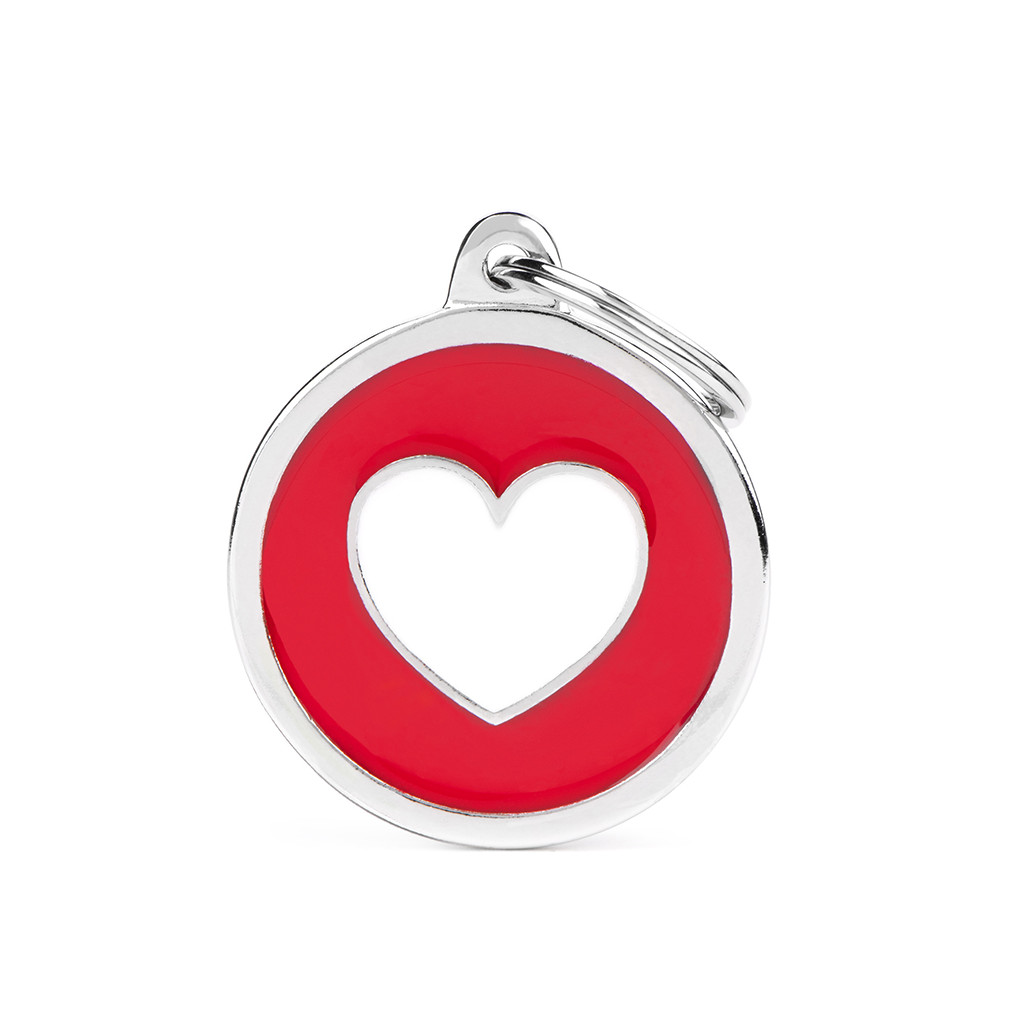 Cerchio L Rosso Cuore Bianco Charms