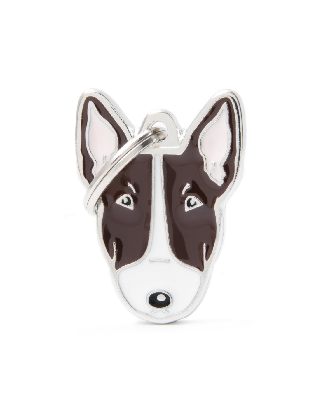 Chapita Bull Terrier Blanco Y Marrón
