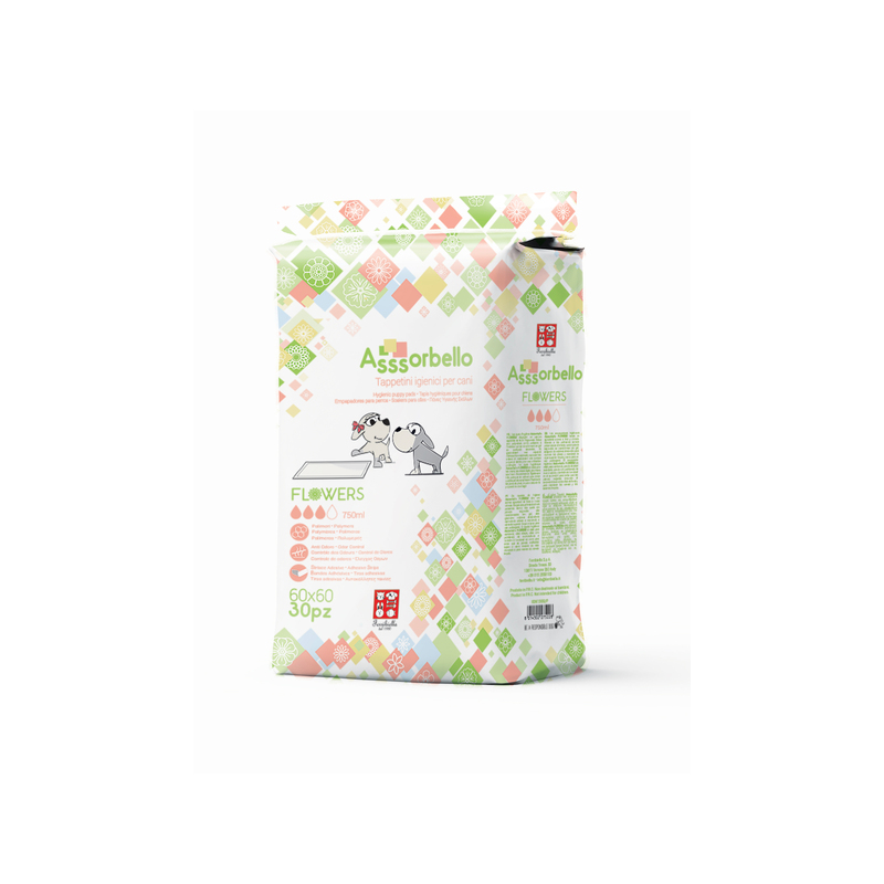 Pann.Flowers 60X60 1Confx30Pz Asssorbello Tappetino Igienico