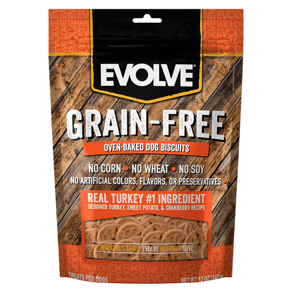 EVOLVE Galletas GRAIN FREE turkey & sweet potato 340GR