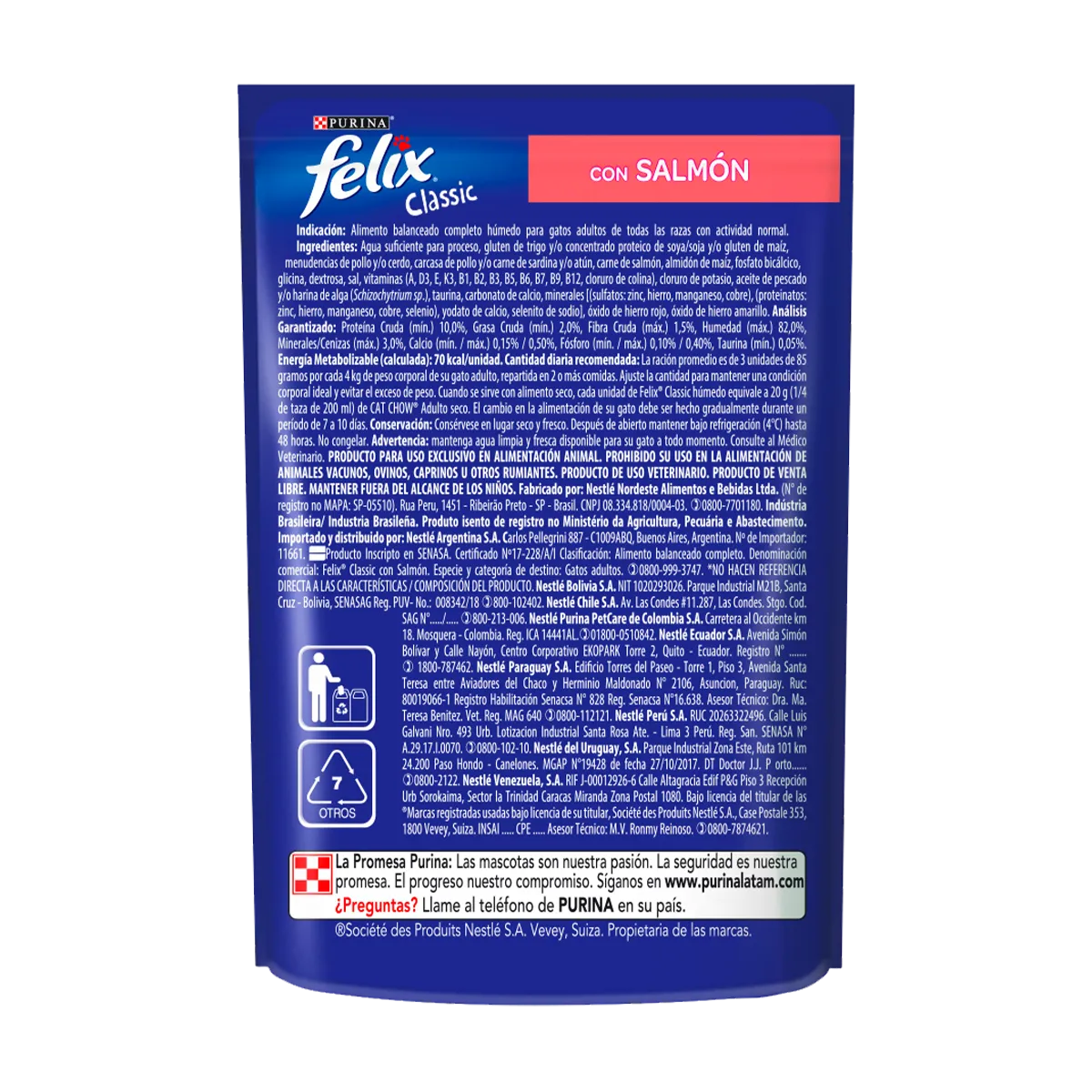 Felix Classic Pouch Salmon 85 gr - Imagen 2