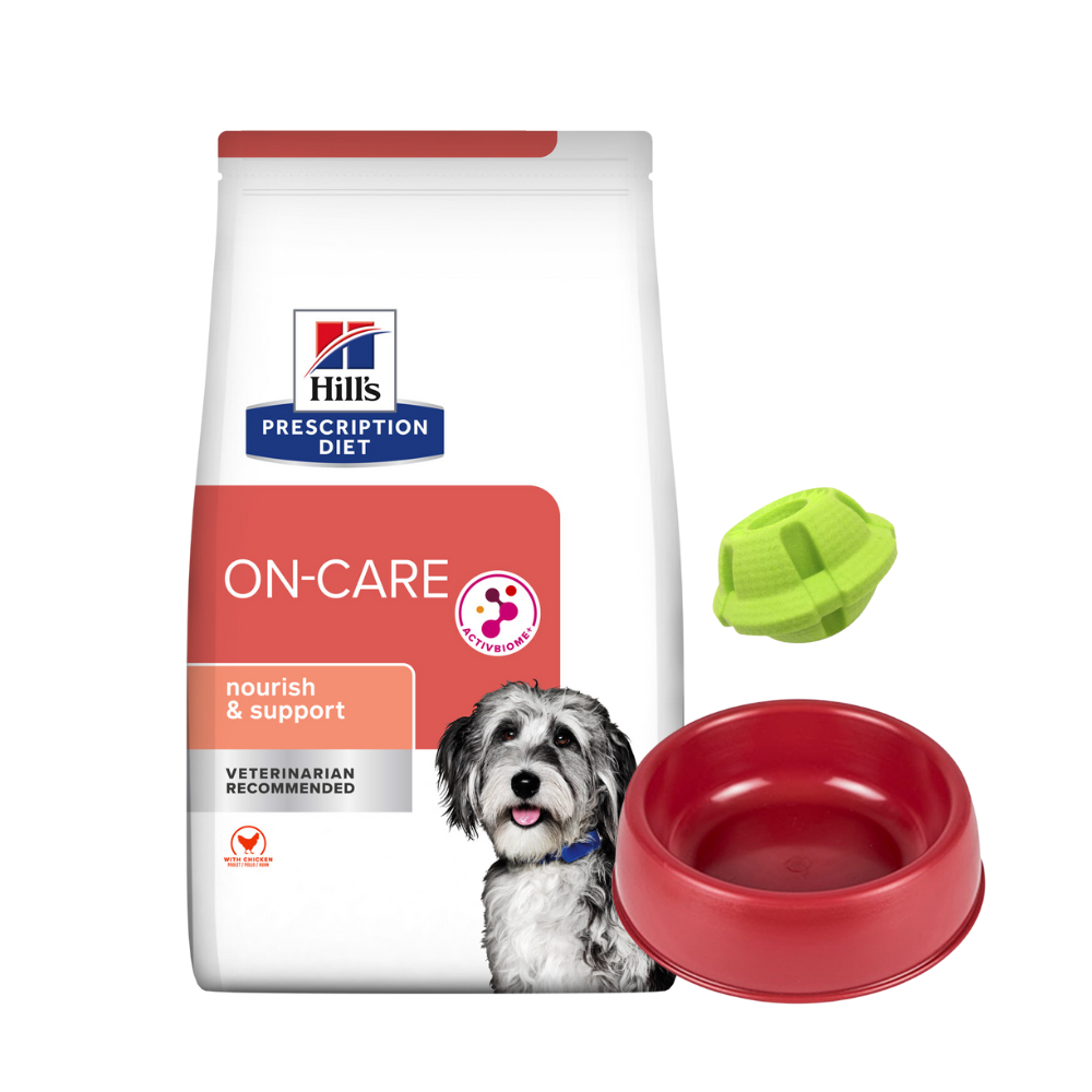 Hills perro ON Care 2.5 Kg + plato y juguete de regalo