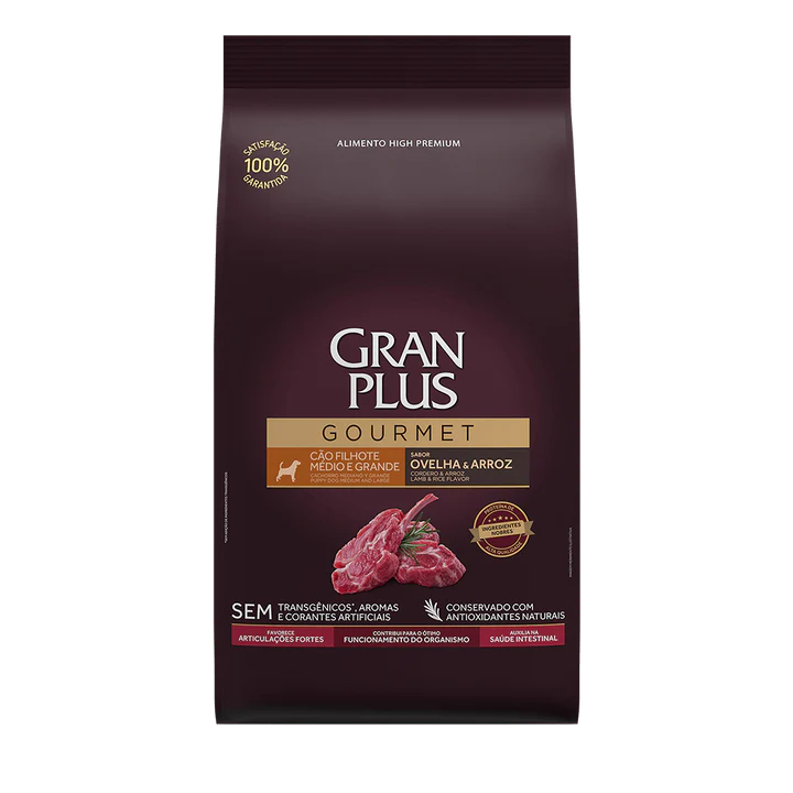 GRAN PLUS PERROS CACHORROS SABOR CORDERO 15KG