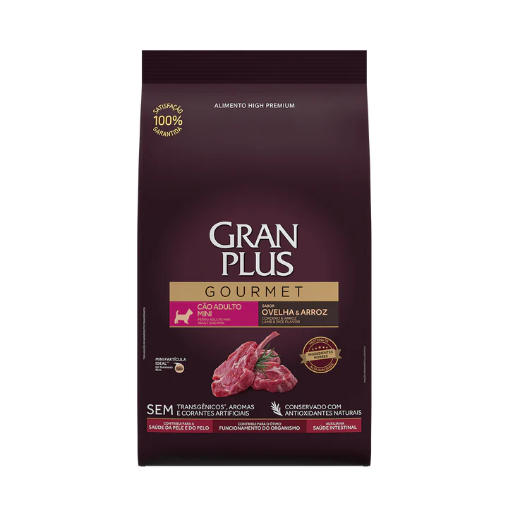 GRAN PLUS PERROS ADULTOS RAZA PEQUEÑA SABOR CORDERO 1KG