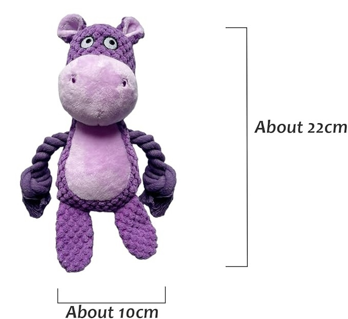 HIPOPOTAMO DE PELUCHE Y CUERDA 24*10*6 - Imagen 3