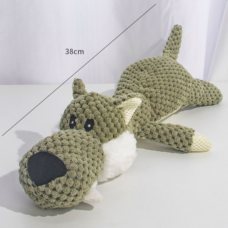 LOBO DE PELUCHE CON SONIDO 35*9CMS
