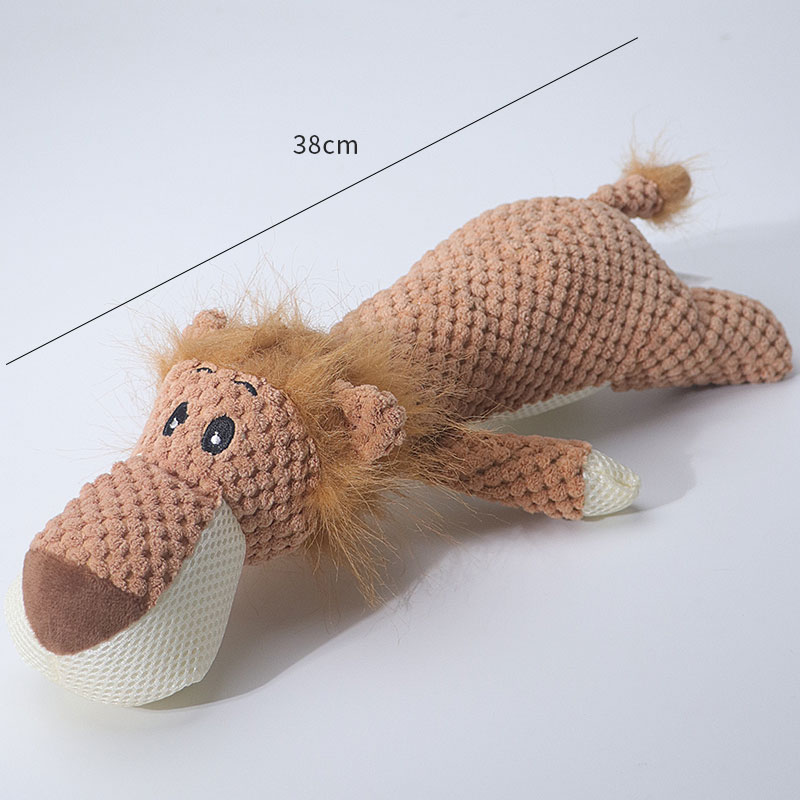 LEÓN DE PELUCHE CON SONIDO 35*9CMS