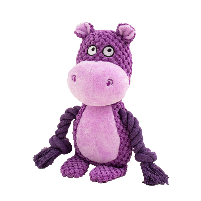 HIPOPOTAMO DE PELUCHE Y CUERDA 24*10*6