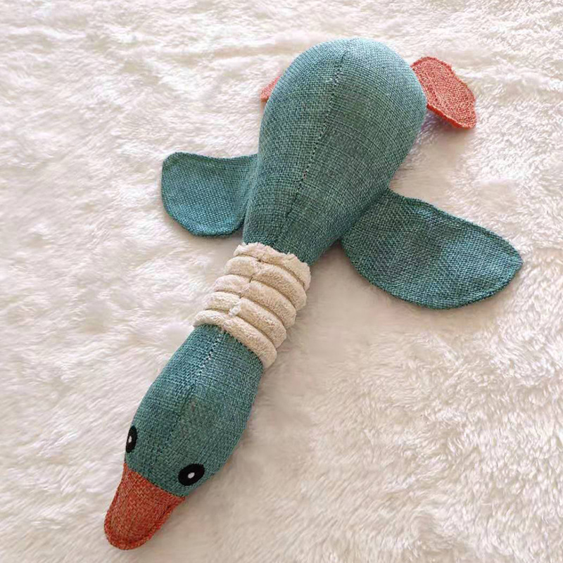 PATO CELESTE DE PELUCHE CON SONIDO 31CMS