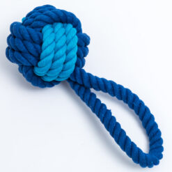 PELOTA DOS COLORES DE CUERDA CON ASA 10CMS