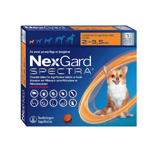 Antipulgas Nexgard Spectra XS 2 a 3.5 kg x1 Comprimido