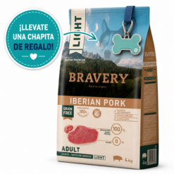 Bravery Perro Light Medium/Large Iberian Pork 12kg + Chapita de Regalo