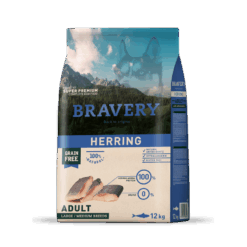 Bravery Perro Adulto Medium/Large Herring 12kg+4 Kg gratis