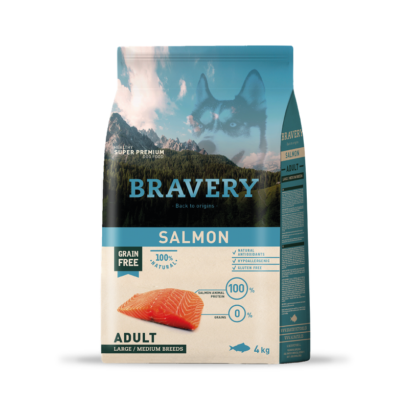 Bravery Perro Puppy Medium/Large Salmón 4 Kg