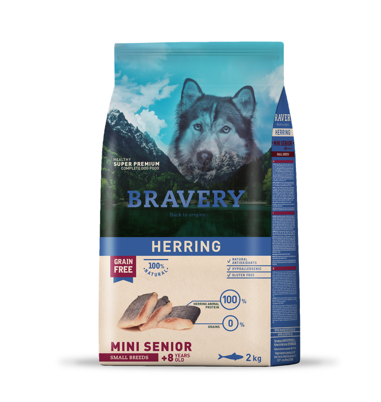 Bravery Perro Senior Mini 2kg + Collar y Correa Animal Planet de REGALO