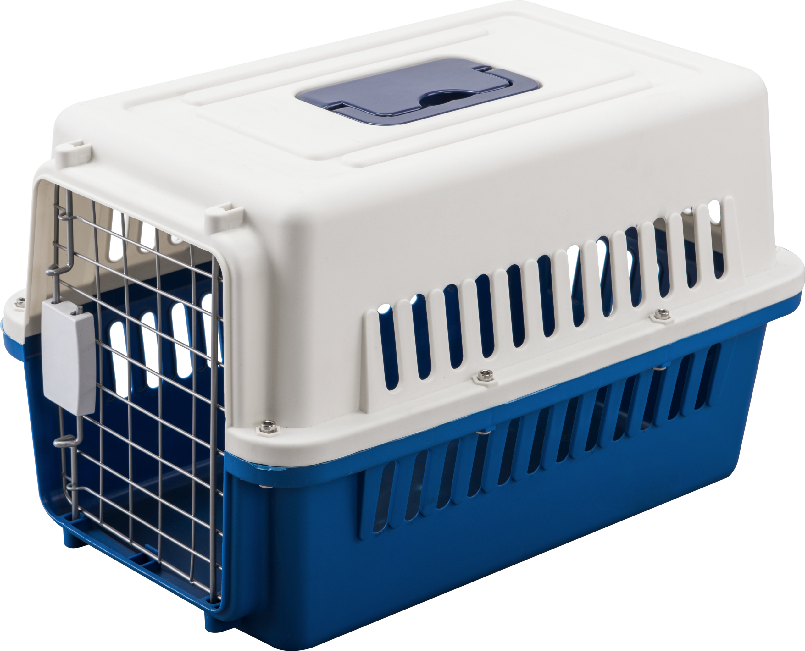 TRANSPORTIN BLANCO Y AZUL 48x32x30h