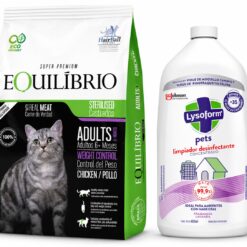 Equilibrio Gatos Adultos Castrados 7,5 Kg + Lysoform Pets