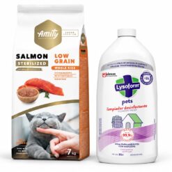 Amity Gato Adulto Castrado Salmón 7kg + Lysoform Pets